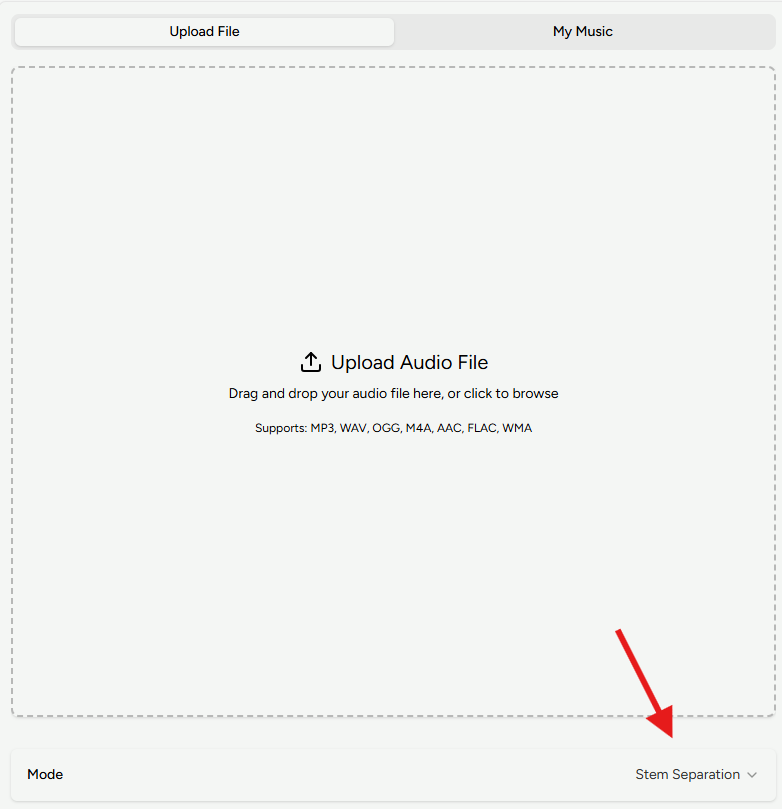 分離モードを選択する