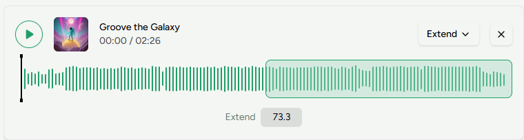 Set where the extension starts